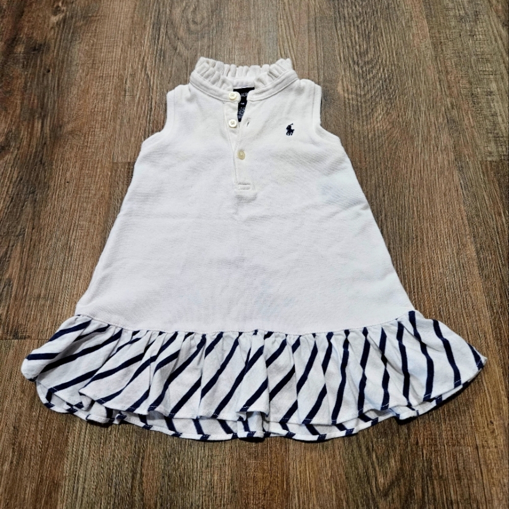 RALPH LAUREN Sleeveless Tennis Dress, 100% Cotton, 9 month